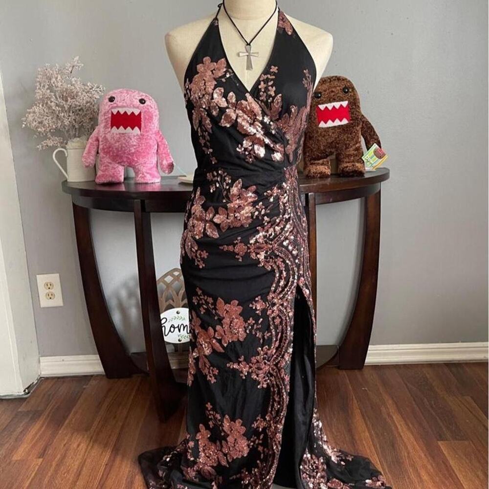 Y2k sequin maxi dress